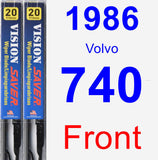 Front Wiper Blade Pack for 1986 Volvo 740 - Vision Saver