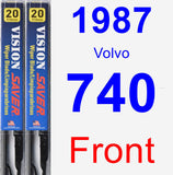 Front Wiper Blade Pack for 1987 Volvo 740 - Vision Saver