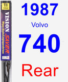 Rear Wiper Blade for 1987 Volvo 740 - Vision Saver