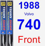 Front Wiper Blade Pack for 1988 Volvo 740 - Vision Saver