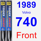 Front Wiper Blade Pack for 1989 Volvo 740 - Vision Saver