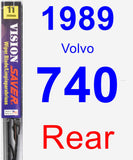 Rear Wiper Blade for 1989 Volvo 740 - Vision Saver