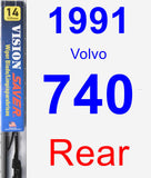 Rear Wiper Blade for 1991 Volvo 740 - Vision Saver