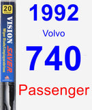 Passenger Wiper Blade for 1992 Volvo 740 - Vision Saver