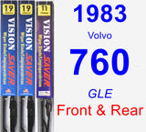 Front & Rear Wiper Blade Pack for 1983 Volvo 760 - Vision Saver
