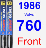 Front Wiper Blade Pack for 1986 Volvo 760 - Vision Saver