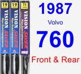 Front & Rear Wiper Blade Pack for 1987 Volvo 760 - Vision Saver