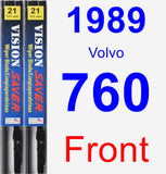 Front Wiper Blade Pack for 1989 Volvo 760 - Vision Saver