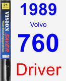 Driver Wiper Blade for 1989 Volvo 760 - Vision Saver