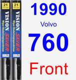 Front Wiper Blade Pack for 1990 Volvo 760 - Vision Saver