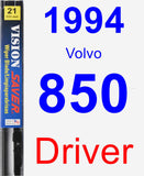 Driver Wiper Blade for 1994 Volvo 850 - Vision Saver