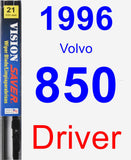 Driver Wiper Blade for 1996 Volvo 850 - Vision Saver