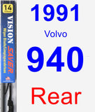 Rear Wiper Blade for 1991 Volvo 940 - Vision Saver