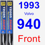 Front Wiper Blade Pack for 1993 Volvo 940 - Vision Saver