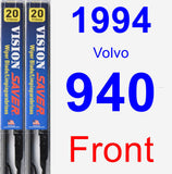 Front Wiper Blade Pack for 1994 Volvo 940 - Vision Saver