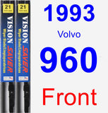 Front Wiper Blade Pack for 1993 Volvo 960 - Vision Saver
