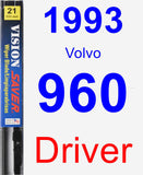 Driver Wiper Blade for 1993 Volvo 960 - Vision Saver