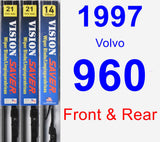 Front & Rear Wiper Blade Pack for 1997 Volvo 960 - Vision Saver