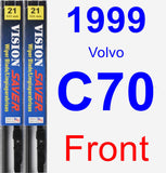 Front Wiper Blade Pack for 1999 Volvo C70 - Vision Saver