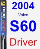 Driver Wiper Blade for 2004 Volvo S60 - Vision Saver