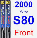 Front Wiper Blade Pack for 2000 Volvo S80 - Vision Saver