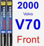 Front Wiper Blade Pack for 2000 Volvo V70 - Vision Saver