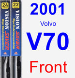 Front Wiper Blade Pack for 2001 Volvo V70 - Vision Saver