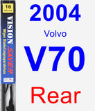 Rear Wiper Blade for 2004 Volvo V70 - Vision Saver