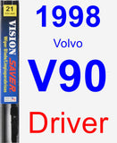 Driver Wiper Blade for 1998 Volvo V90 - Vision Saver