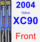 Front Wiper Blade Pack for 2004 Volvo XC90 - Vision Saver