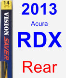 Rear Wiper Blade for 2013 Acura RDX - Rear