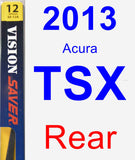 Rear Wiper Blade for 2013 Acura TSX - Rear