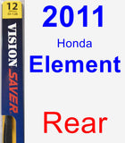 Rear Wiper Blade for 2011 Honda Element - Rear