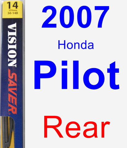 Rear Wiper Blade for 2007 Honda Pilot - Rear