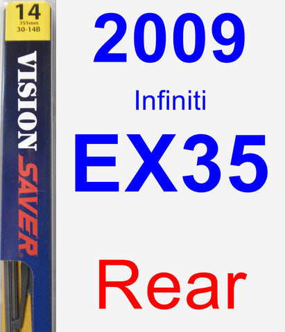 Rear Wiper Blade for 2009 Infiniti EX35 - Rear