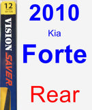 Rear Wiper Blade for 2010 Kia Forte - Rear