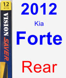 Rear Wiper Blade for 2012 Kia Forte - Rear