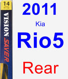 Rear Wiper Blade for 2011 Kia Rio5 - Rear