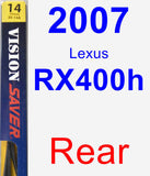 Rear Wiper Blade for 2007 Lexus RX400h - Rear