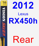 Rear Wiper Blade for 2012 Lexus RX450h - Rear