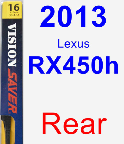 Rear Wiper Blade for 2013 Lexus RX450h - Rear