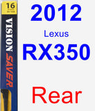 Rear Wiper Blade for 2012 Lexus RX350 - Rear