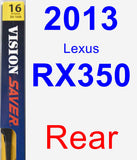 Rear Wiper Blade for 2013 Lexus RX350 - Rear