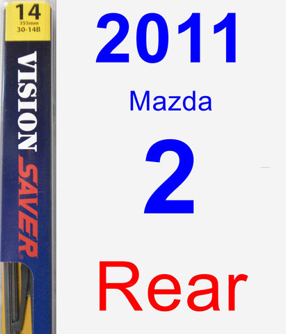 Rear Wiper Blade for 2011 Mazda 2 - Rear