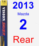 Rear Wiper Blade for 2013 Mazda 2 - Rear