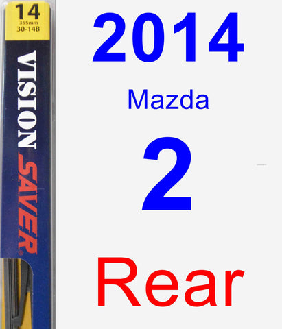 Rear Wiper Blade for 2014 Mazda 2 - Rear