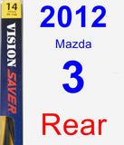 Rear Wiper Blade for 2012 Mazda 3 - Rear