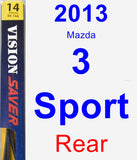 Rear Wiper Blade for 2013 Mazda 3 Sport - Rear