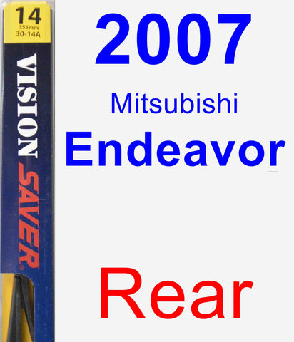 Rear Wiper Blade for 2007 Mitsubishi Endeavor - Rear