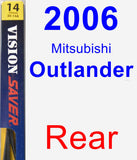 Rear Wiper Blade for 2006 Mitsubishi Outlander - Rear